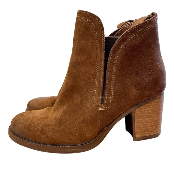 Bos. & Co. Shoes - Bos. & Co. Belfield Waterproof Brown Suede Heeled Chelsea Boots Size 39 EU/US 8